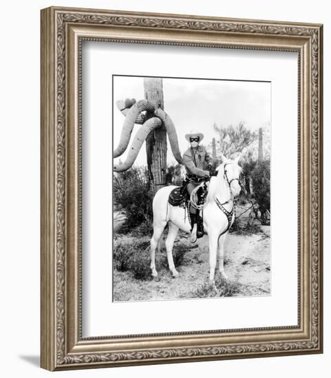 Clayton Moore - The Lone Ranger-null-Framed Photo