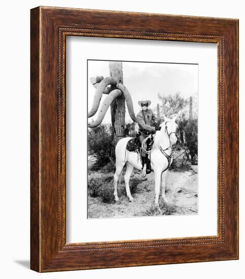 Clayton Moore - The Lone Ranger-null-Framed Photo