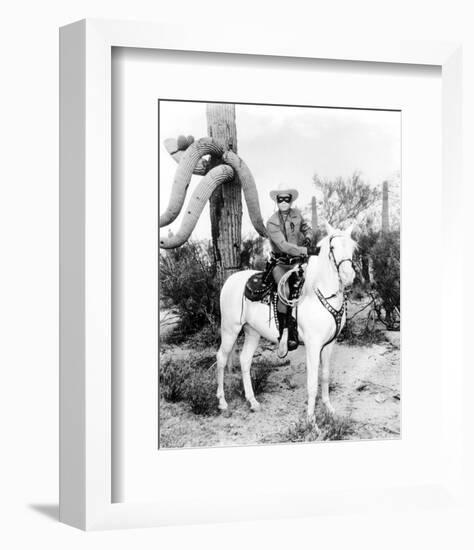 Clayton Moore - The Lone Ranger-null-Framed Photo