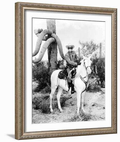 Clayton Moore - The Lone Ranger-null-Framed Photo