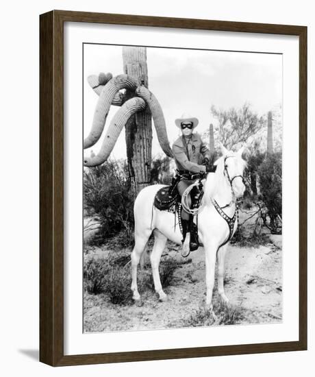 Clayton Moore - The Lone Ranger-null-Framed Photo