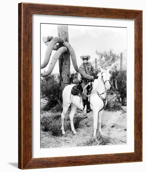 Clayton Moore - The Lone Ranger-null-Framed Photo