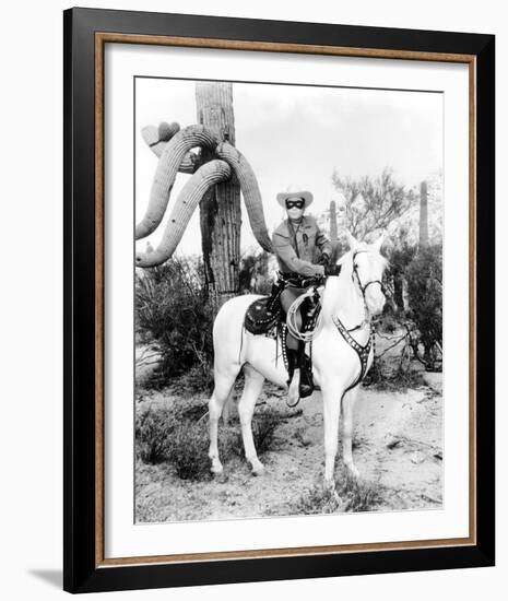 Clayton Moore - The Lone Ranger-null-Framed Photo