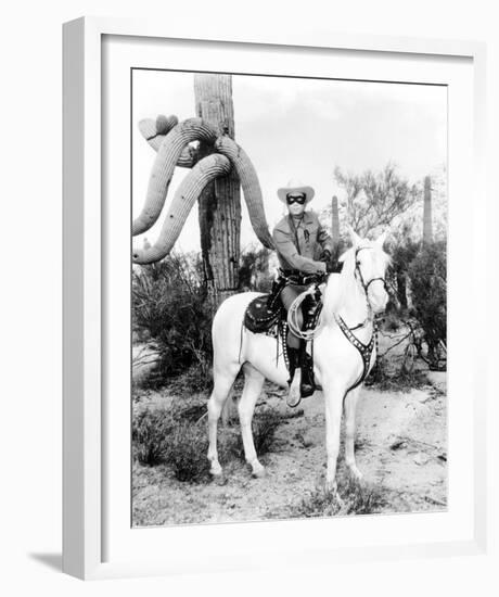 Clayton Moore - The Lone Ranger-null-Framed Photo