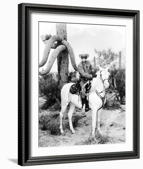 Clayton Moore - The Lone Ranger-null-Framed Photo