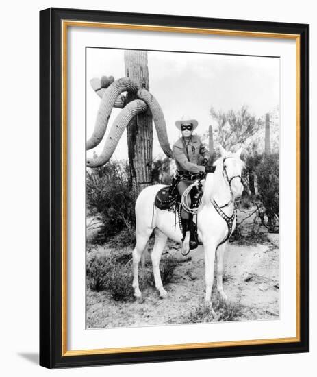 Clayton Moore - The Lone Ranger-null-Framed Photo