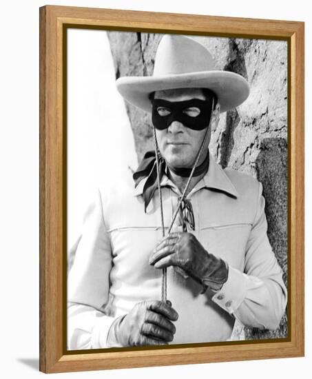 Clayton Moore - The Lone Ranger-null-Framed Stretched Canvas