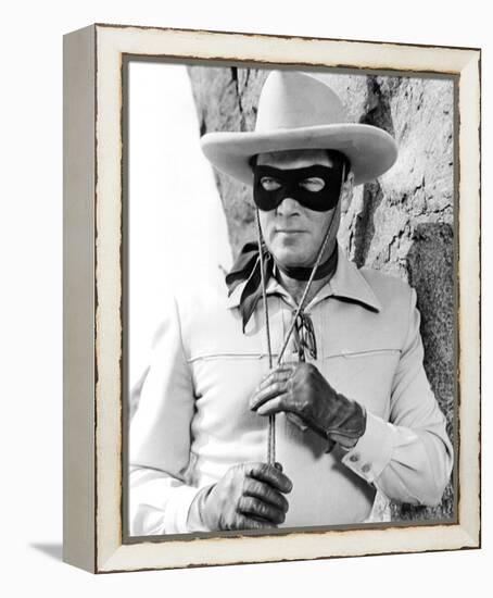 Clayton Moore - The Lone Ranger-null-Framed Stretched Canvas