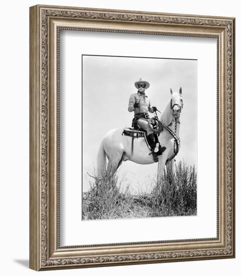 Clayton Moore - The Lone Ranger-null-Framed Photo