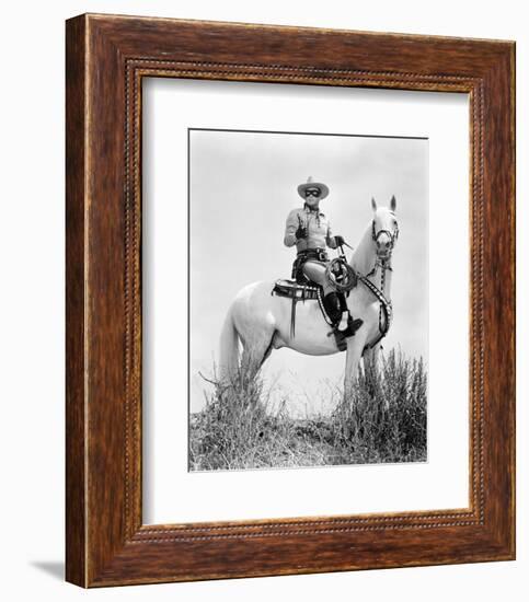 Clayton Moore - The Lone Ranger-null-Framed Photo