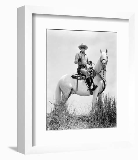 Clayton Moore - The Lone Ranger-null-Framed Photo