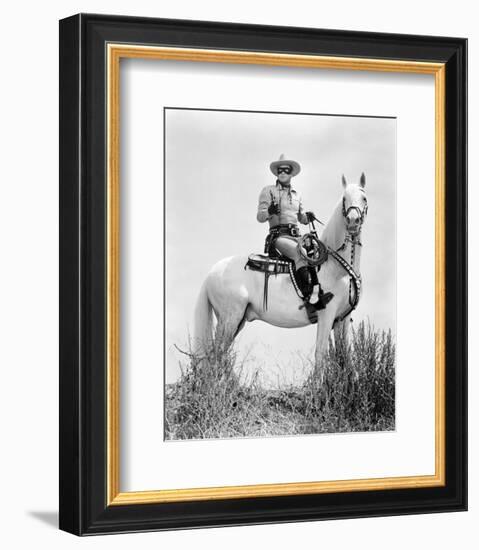 Clayton Moore - The Lone Ranger-null-Framed Photo