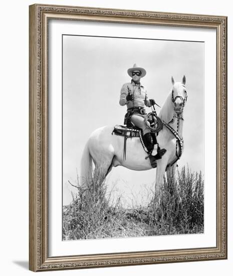 Clayton Moore - The Lone Ranger-null-Framed Photo