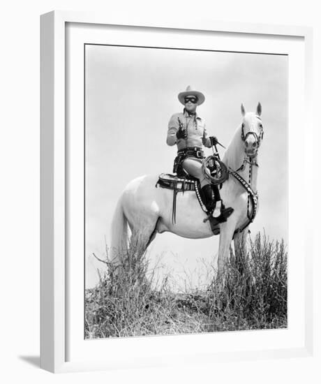 Clayton Moore - The Lone Ranger-null-Framed Photo