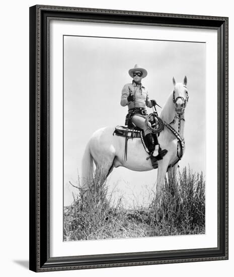 Clayton Moore - The Lone Ranger-null-Framed Photo