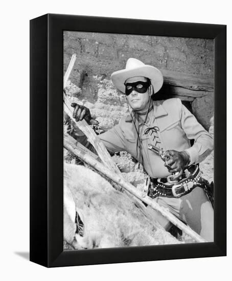 Clayton Moore - The Lone Ranger-null-Framed Stretched Canvas