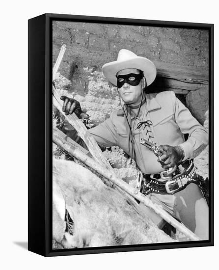 Clayton Moore - The Lone Ranger-null-Framed Stretched Canvas