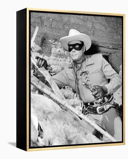 Clayton Moore - The Lone Ranger-null-Framed Stretched Canvas