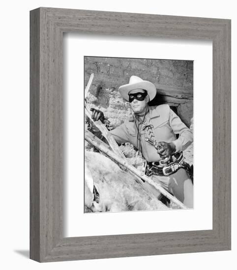 Clayton Moore - The Lone Ranger-null-Framed Photo