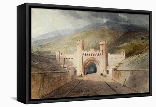 Clayton Tunnel Railway Portal, 1847 (W/C on Paper)-Unknown Artist-Framed Premier Image Canvas