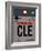 CLE Cleveland Luggage Tag I-NaxArt-Framed Art Print