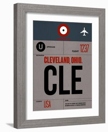 CLE Cleveland Luggage Tag I-NaxArt-Framed Art Print