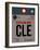 CLE Cleveland Luggage Tag I-NaxArt-Framed Art Print