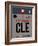 CLE Cleveland Luggage Tag I-NaxArt-Framed Art Print