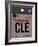 CLE Cleveland Luggage Tag I-NaxArt-Framed Art Print