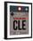 CLE Cleveland Luggage Tag I-NaxArt-Framed Art Print