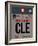 CLE Cleveland Luggage Tag I-NaxArt-Framed Art Print