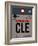 CLE Cleveland Luggage Tag I-NaxArt-Framed Premium Giclee Print