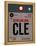 CLE Cleveland Luggage Tag I-NaxArt-Framed Stretched Canvas