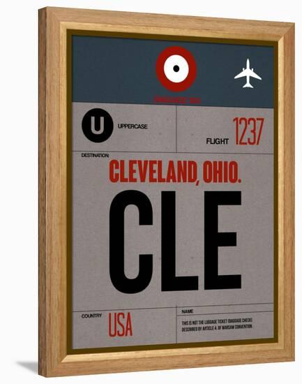 CLE Cleveland Luggage Tag I-NaxArt-Framed Stretched Canvas