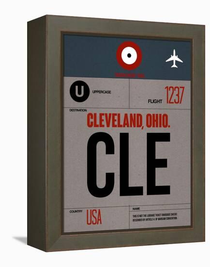 CLE Cleveland Luggage Tag I-NaxArt-Framed Stretched Canvas