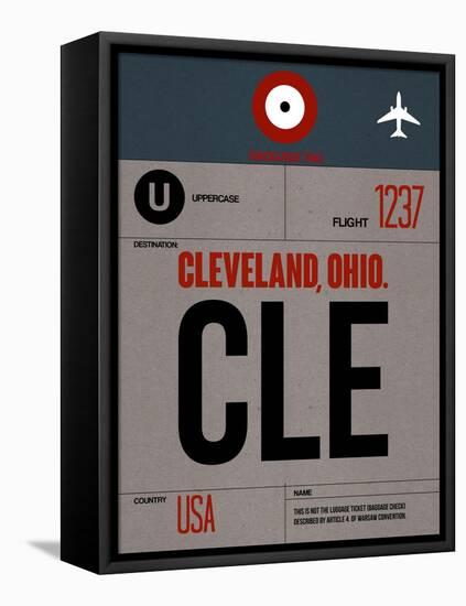 CLE Cleveland Luggage Tag I-NaxArt-Framed Stretched Canvas