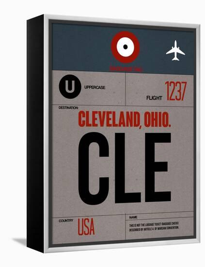 CLE Cleveland Luggage Tag I-NaxArt-Framed Stretched Canvas