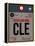 CLE Cleveland Luggage Tag I-NaxArt-Framed Stretched Canvas