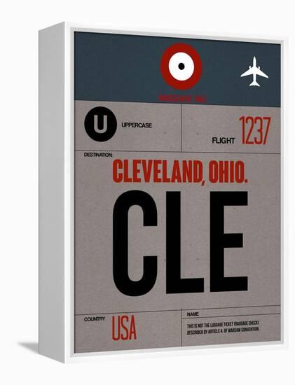 CLE Cleveland Luggage Tag I-NaxArt-Framed Stretched Canvas