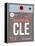 CLE Cleveland Luggage Tag II-NaxArt-Framed Stretched Canvas