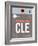 CLE Cleveland Luggage Tag II-NaxArt-Framed Art Print