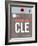 CLE Cleveland Luggage Tag II-NaxArt-Framed Art Print