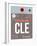 CLE Cleveland Luggage Tag II-NaxArt-Framed Art Print