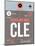 CLE Cleveland Luggage Tag II-NaxArt-Mounted Art Print