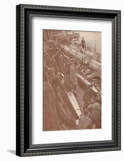 Cleaning and adjusting torpedoes, c1917 (1919)-Unknown-Framed Photographic Print