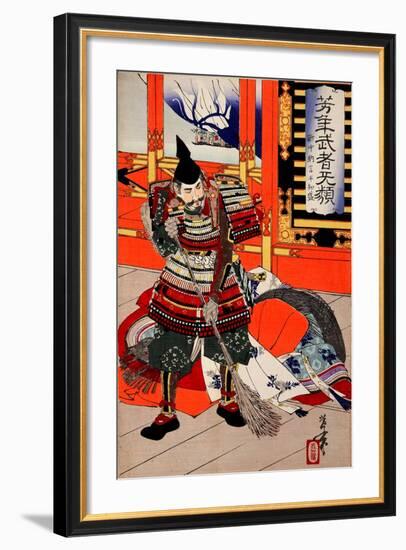 Cleaning Deck, from the Series Yoshitoshi's Incomparable Warriors-Yoshitoshi Tsukioka-Framed Giclee Print