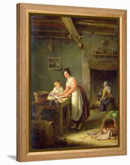 Cleaning the Fish-Nicholas Condy-Framed Premier Image Canvas