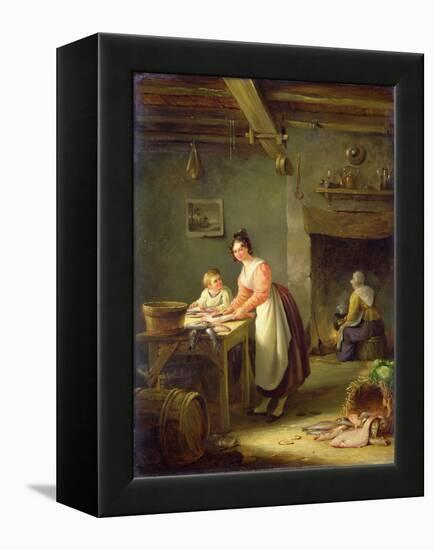 Cleaning the Fish-Nicholas Condy-Framed Premier Image Canvas