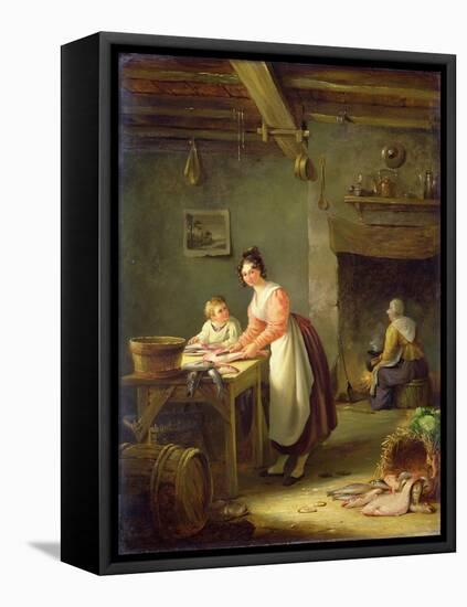 Cleaning the Fish-Nicholas Condy-Framed Premier Image Canvas