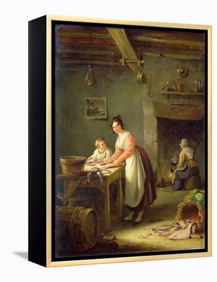 Cleaning the Fish-Nicholas Condy-Framed Premier Image Canvas